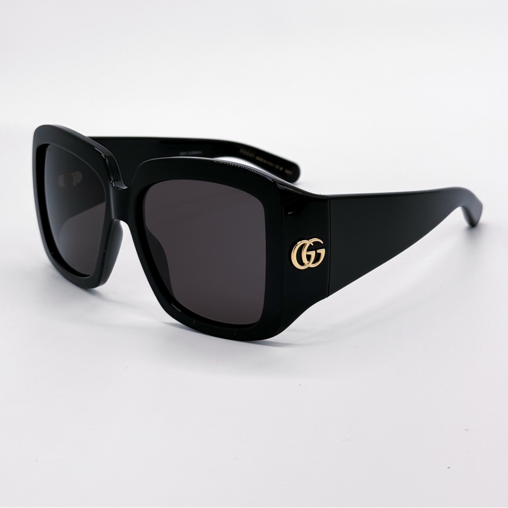NEW GUCCI GG1402S 001 OVERSIZED WOMEN BLACK SUNGLASSES GUCCI - Picture 8 of 14